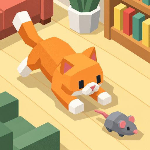 Mousekeeping cat and mouse icon