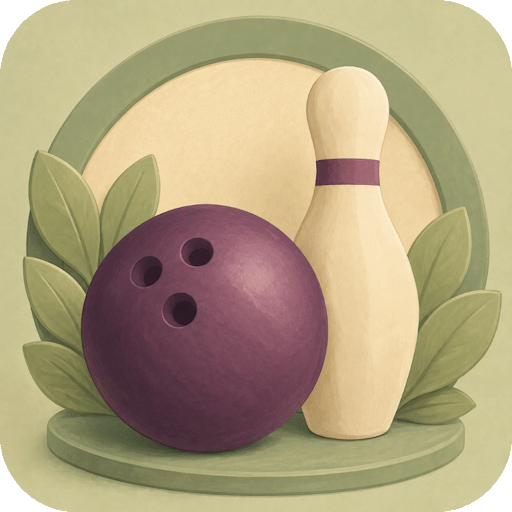 Bumper Bowling ball and pin icon