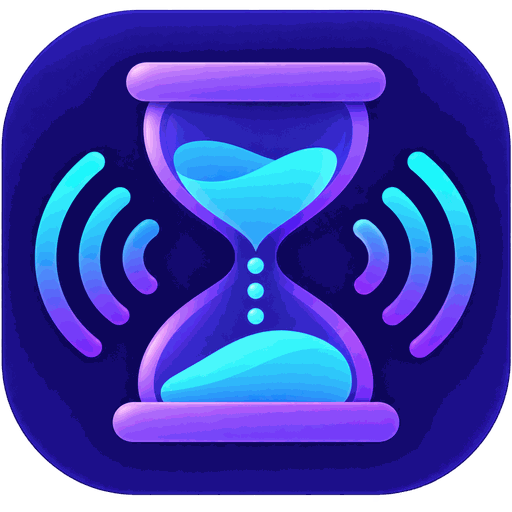 Focus Timer EX+ hourglass and sound-wave icon