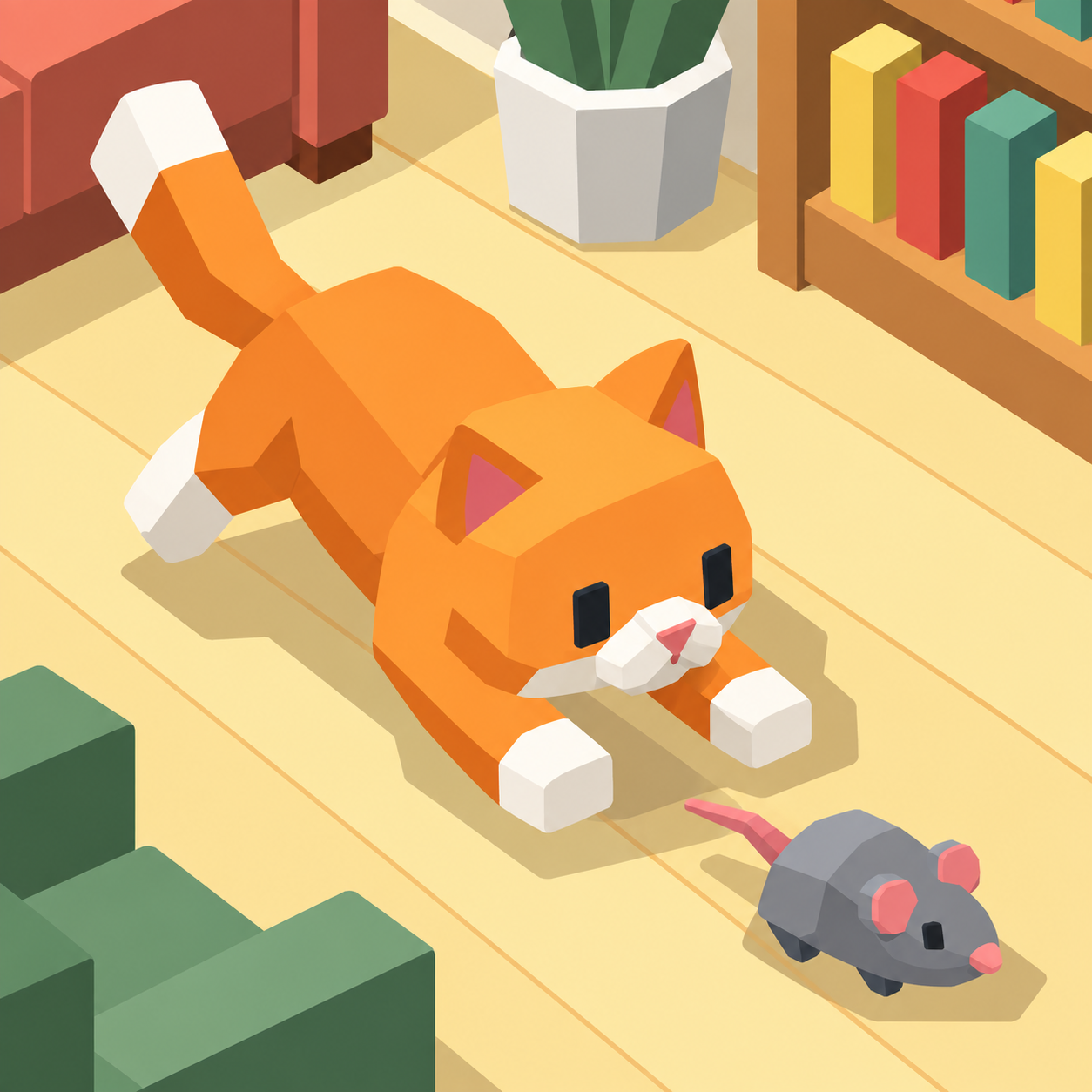 Mousekeeping cat and mouse icon