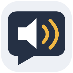 Read It speaker and speech bubble icon